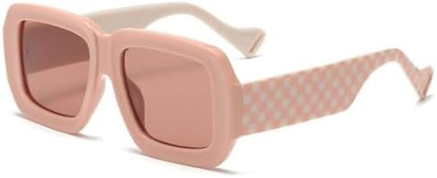 

Винтажные квадратные солнцезащитные очки 2026 года для женщин и мужчин, зеркальные солнцезащитные очки, женские ретро-очки прямоугольной формы, защита от ультрафиолета UV400 MTZJH, Pink