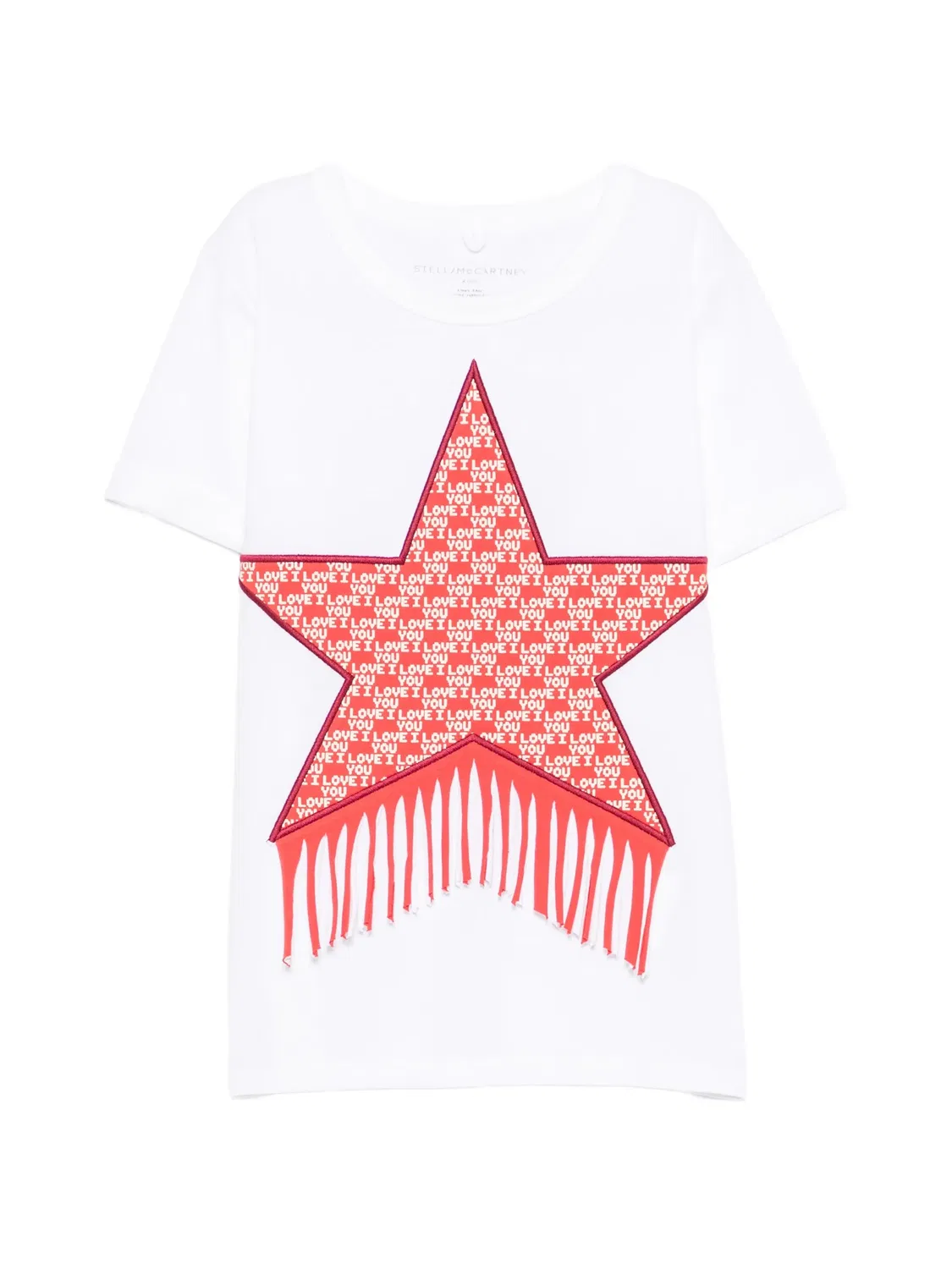 Футболка с бахромой Stella Mccartney Kids, белый