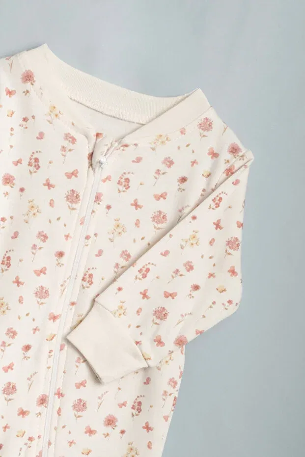 Детский комбинезон для новорожденных с длинным рукавом Basics Vauva, Flowery-2 — фото 2
