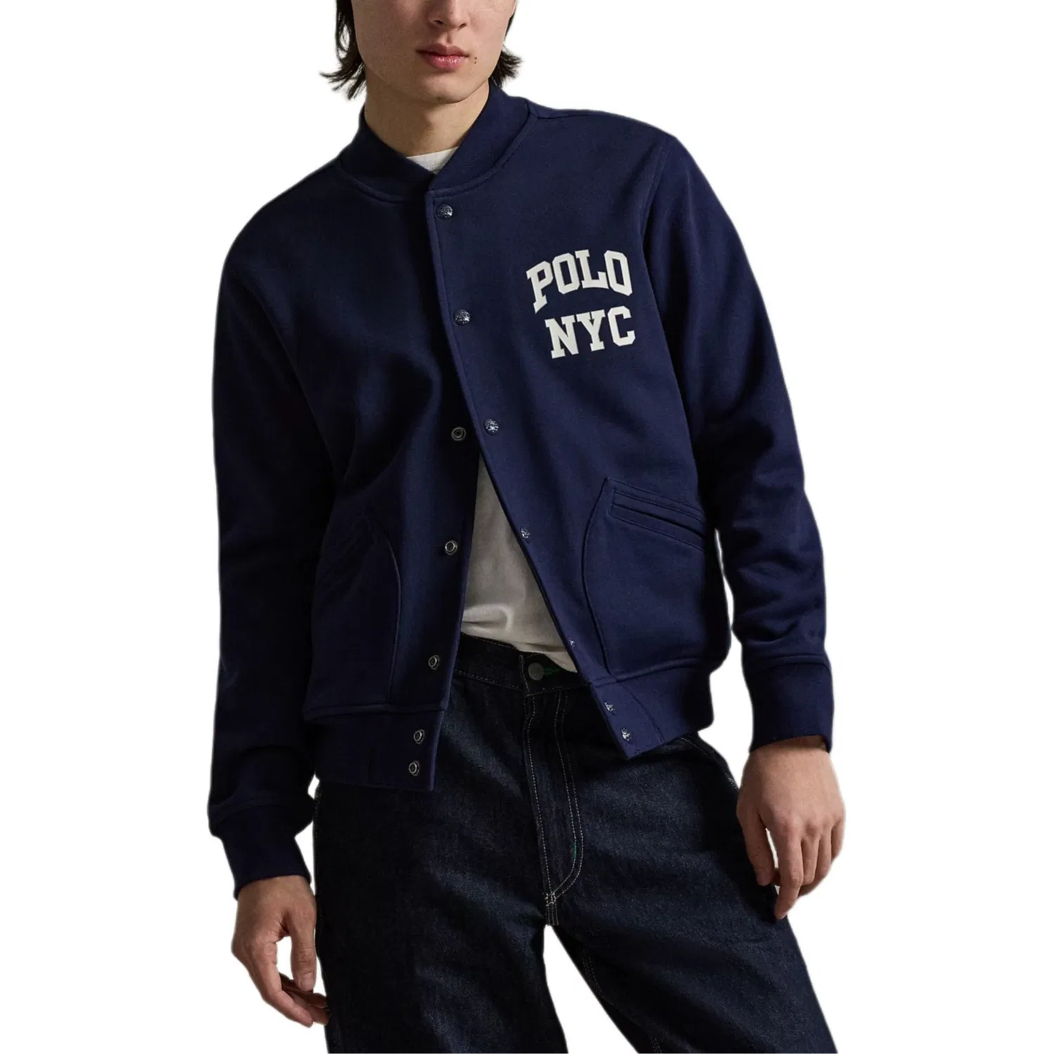 Бейсбольная куртка мужская Polo Ralph Lauren, Marine Blue — фото 3