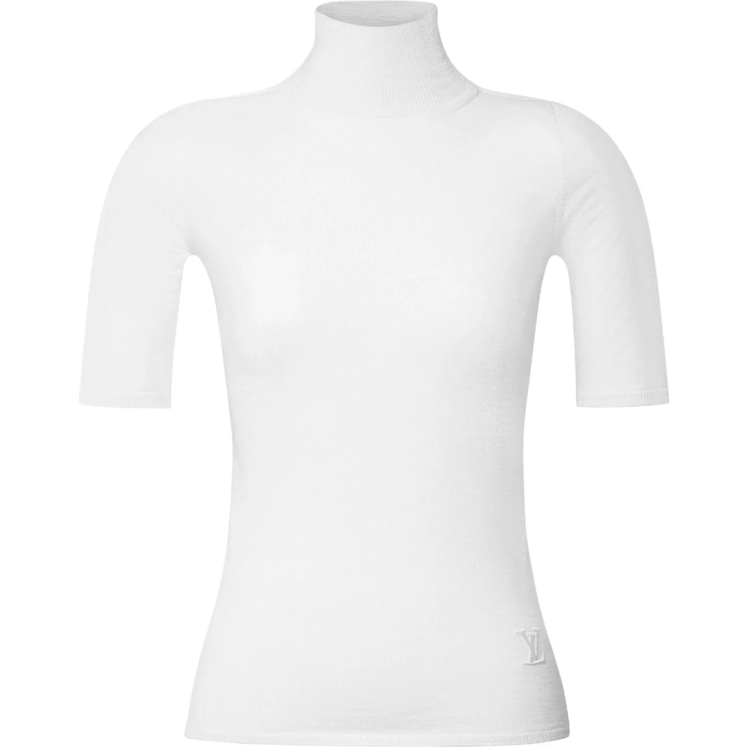 Женский кашемировый свитер с воротником-стойкой Turtleneck Moderate, LOUIS VUITTON, White