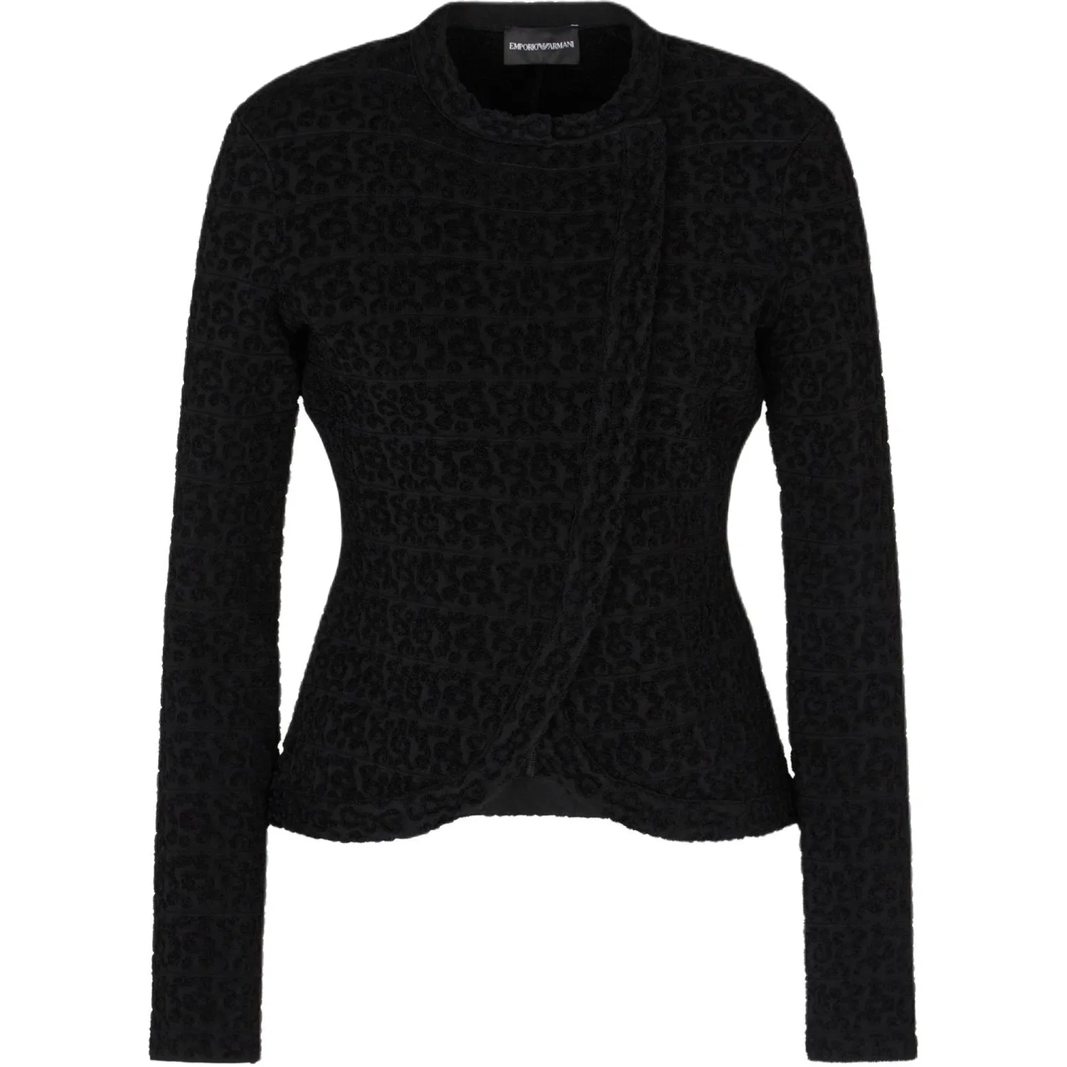 Женский жакет с абстрактным узором EMPORIO ARMANI, Black