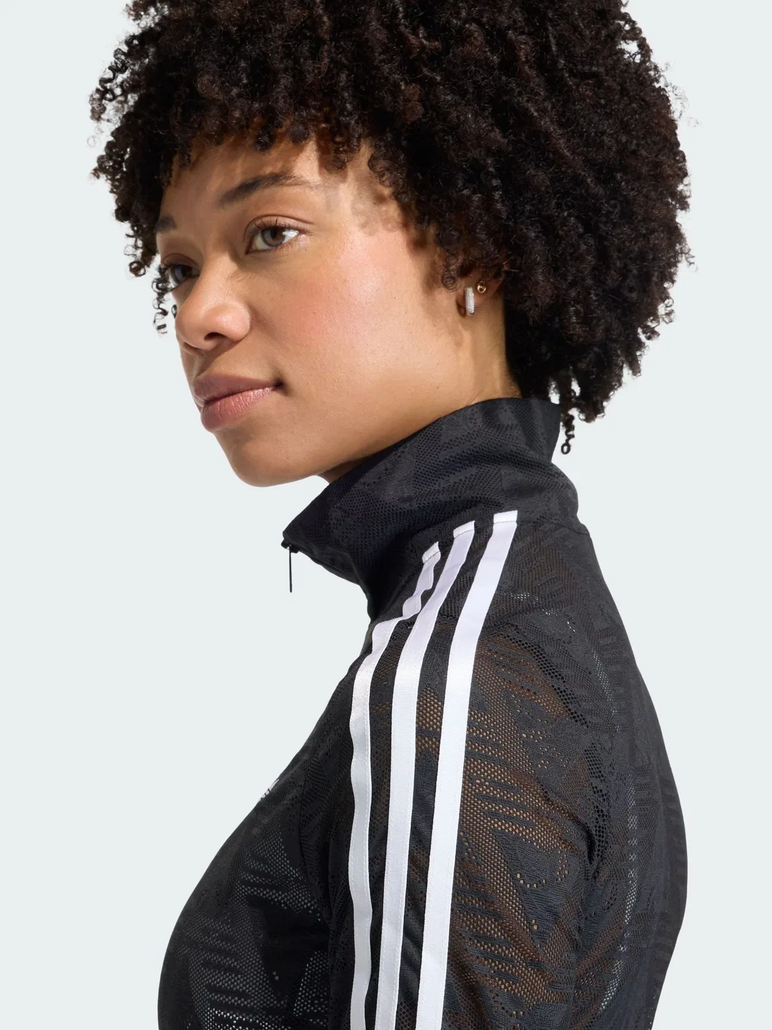 Толстовка спортивная Firebird Classic Lace Track Top, adidas Originals, черный — фото 3