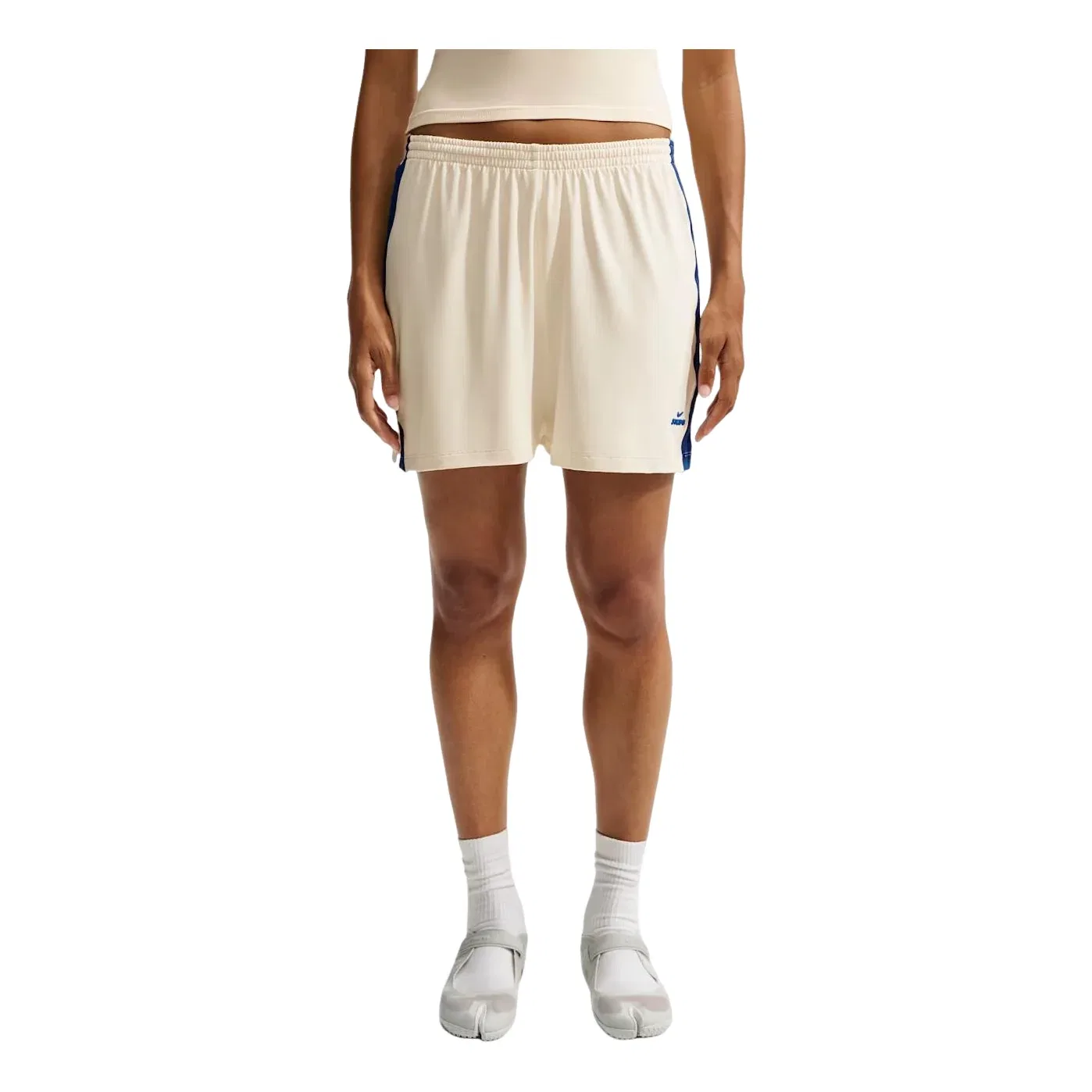 Женские шорты SKIMS Stretch Knit Shorts 'Actv Ivory Cobalt' Nike, Actv Ivory/Cobalt