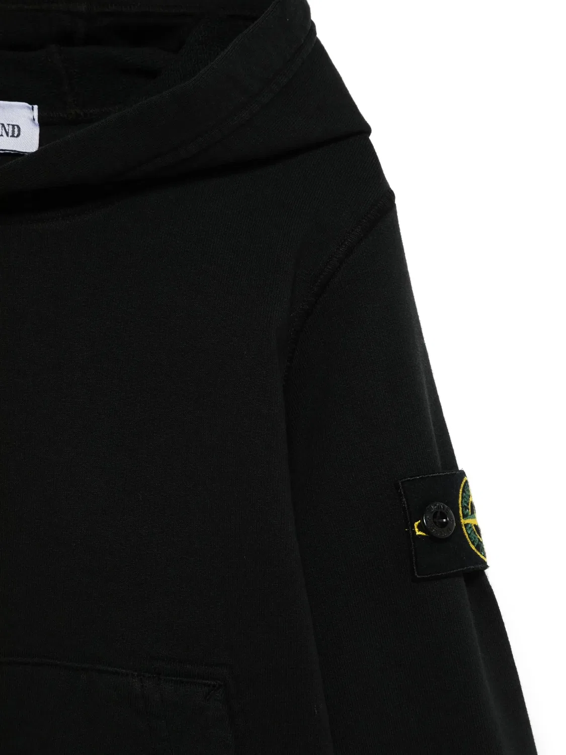 Stone Island Свитшот с капюшоном черного цвета — фото 2