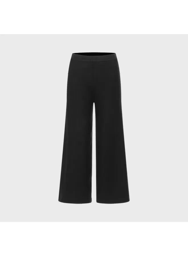 Брюки прямые с эластичным поясом Zara, черный — фото 3