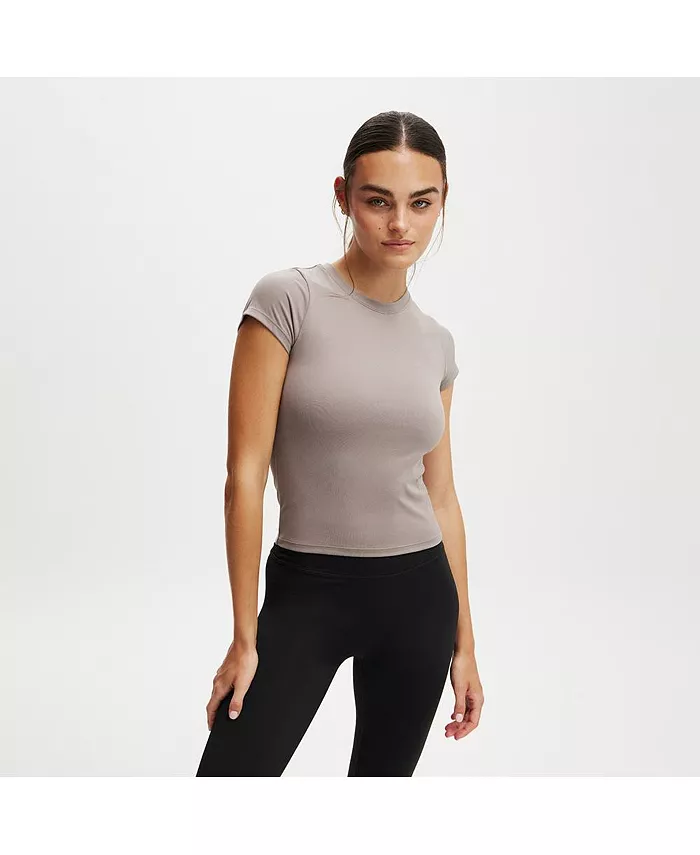 

Женская активная футболка Ultra Soft Fitted COTTON ON, серый