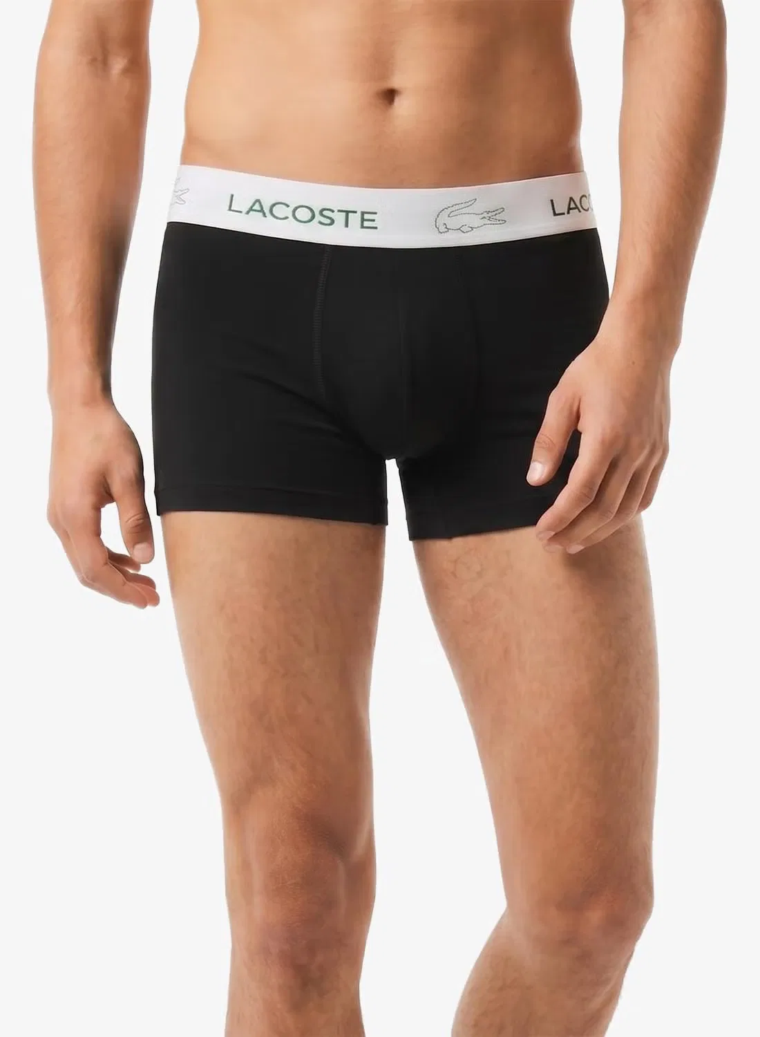 Трусы-боксеры базовые комплект из 3 штук Lacoste, черный — фото 4