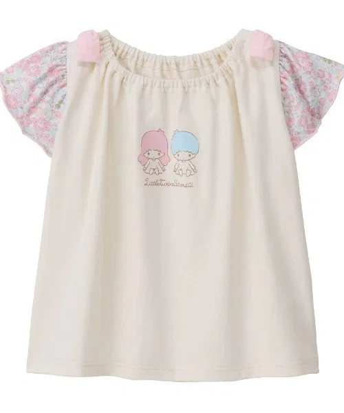 Детская футболка с коротким рукавом, с принтом Little Twin Stars Sanrio, Pink