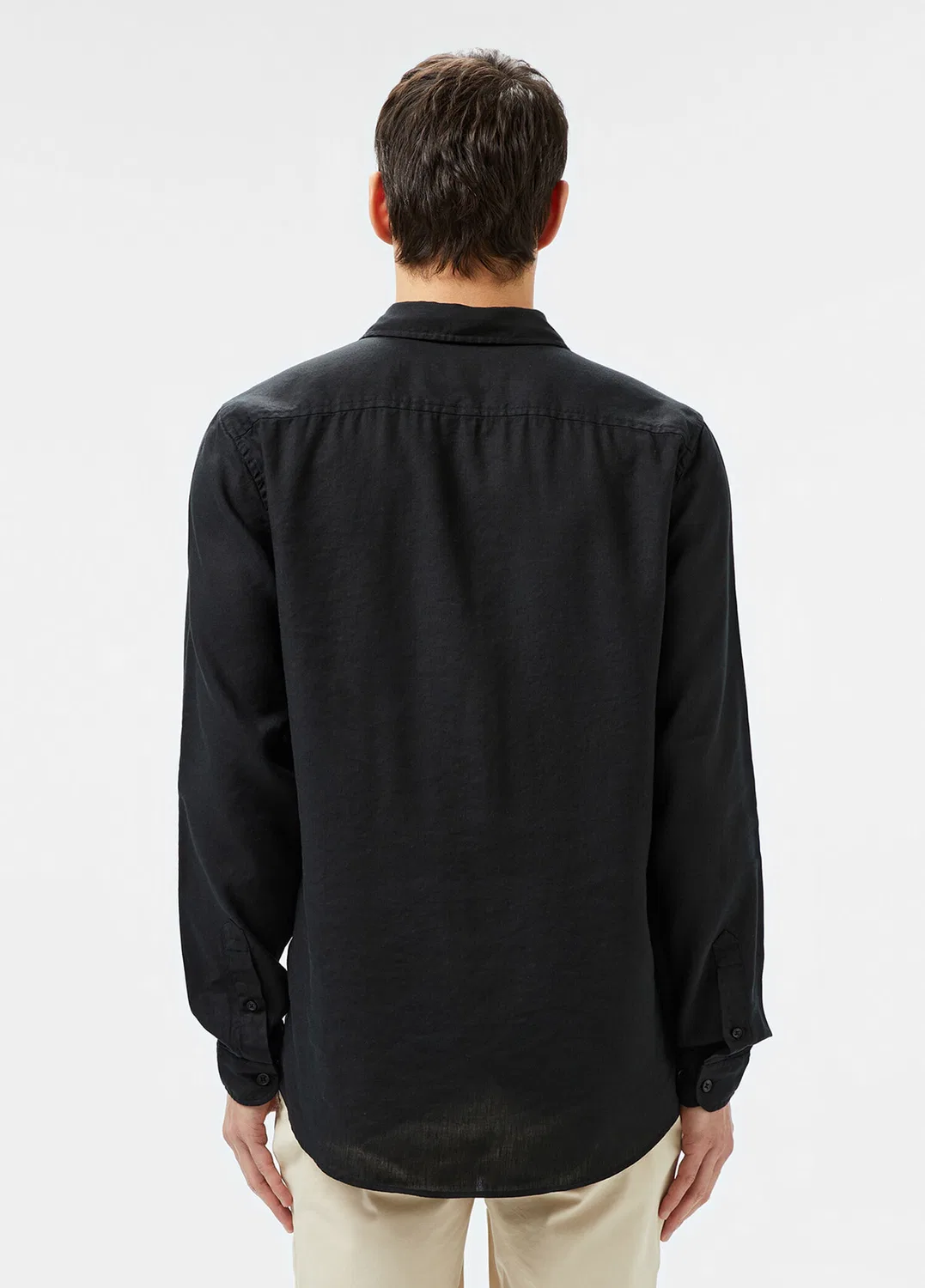 Рубашка slim fit Lacoste, черный — фото 3