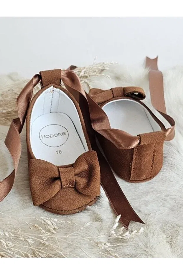 Детские балетки из натуральной кожи Perla Taba Nubuck Hodore, Taba Nubuck — фото 2