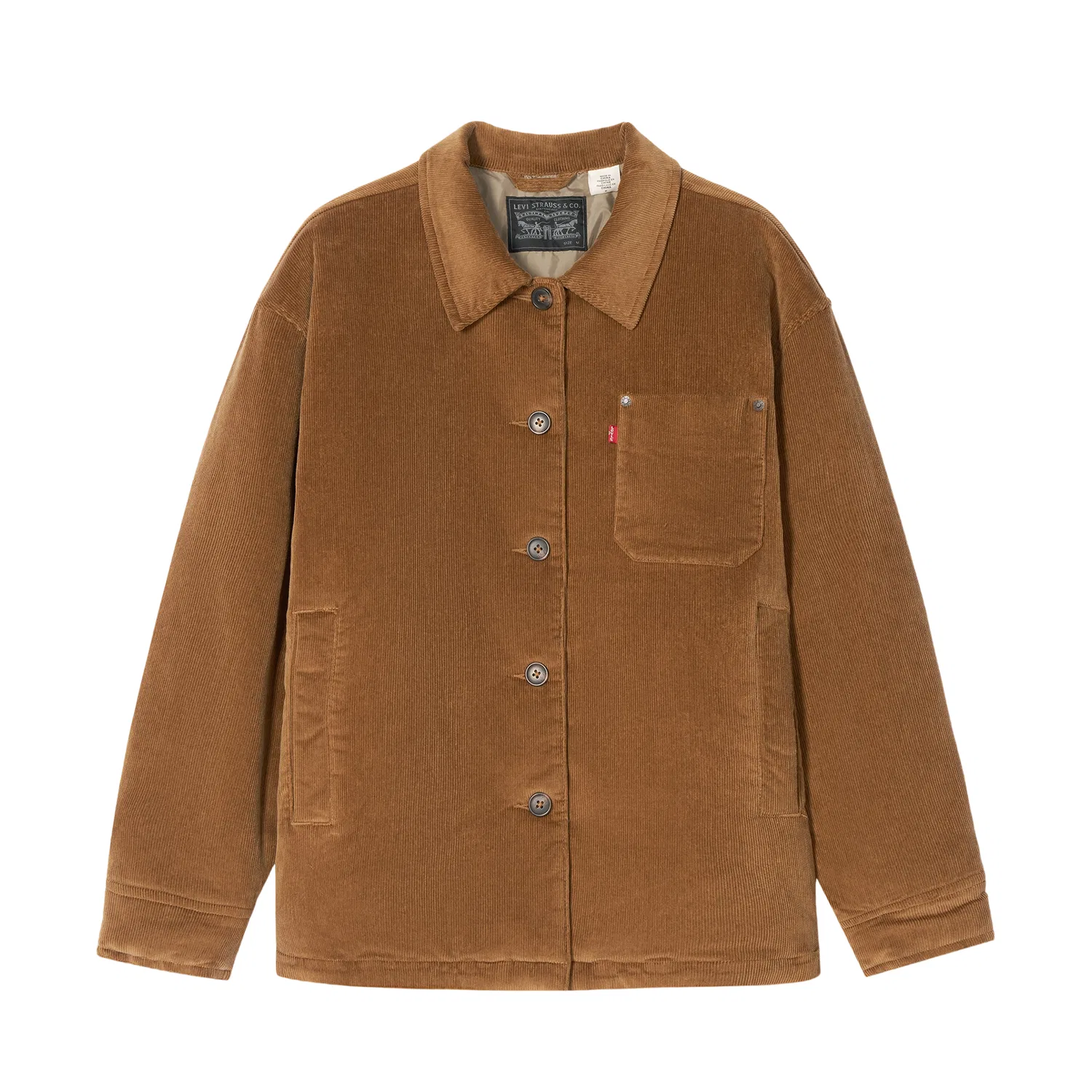 Женская куртка пуховик с лацканами Levi's, Camel