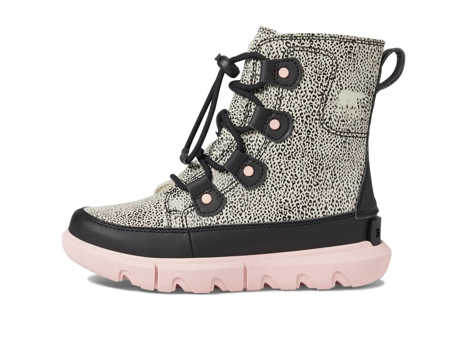 Детские зимние ботинки на шнуровке Sorel Explorer, черный