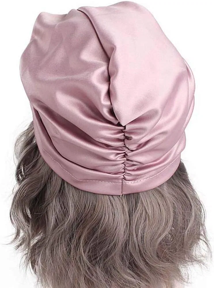 Набор из 5 шелковых шапочек для сна Paowsietiviity, Pink — фото 3
