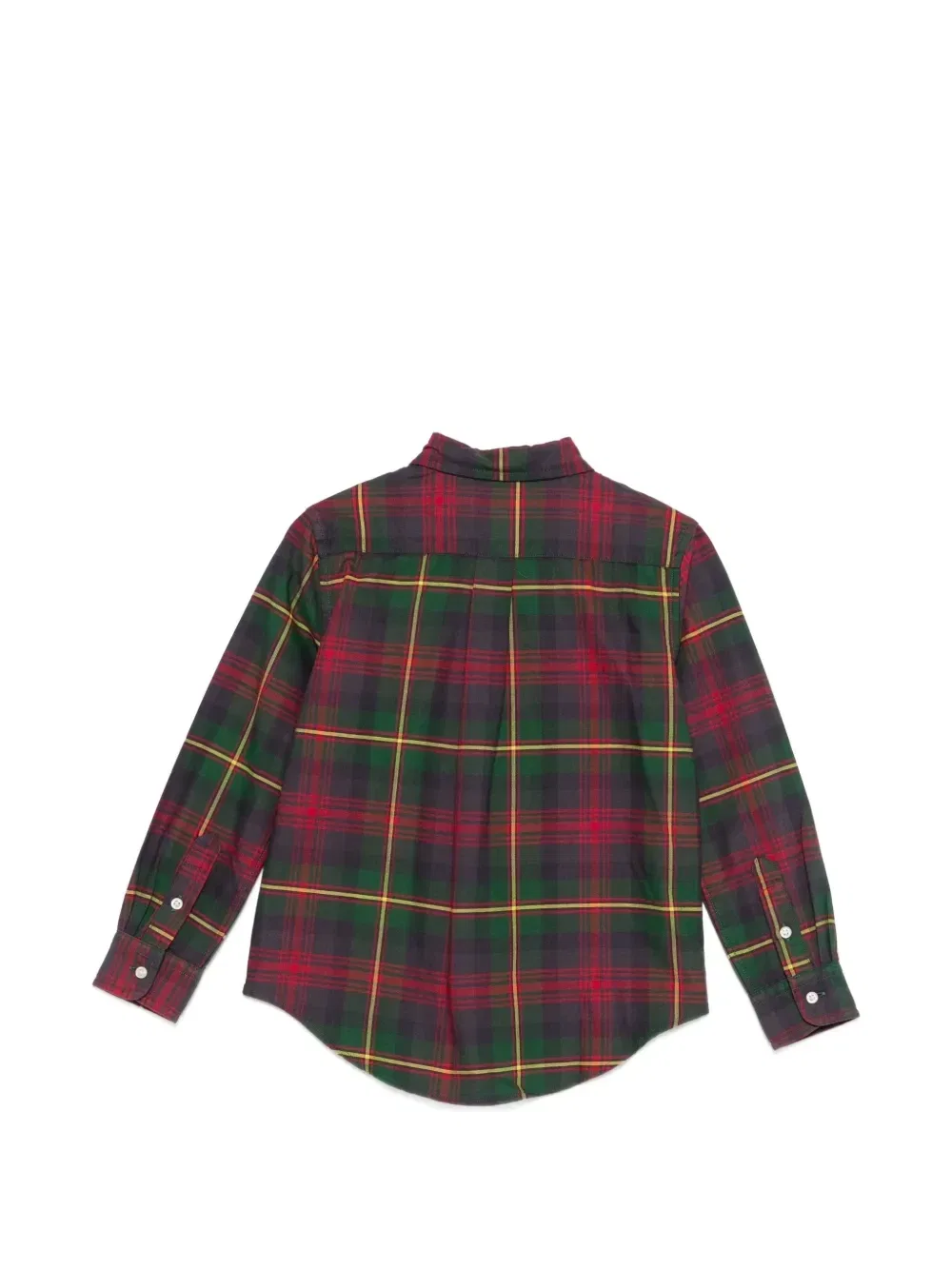Рубашка на пуговицах с тартановым принтом POLO RALPH LAUREN KIDS, зеленый — фото 2