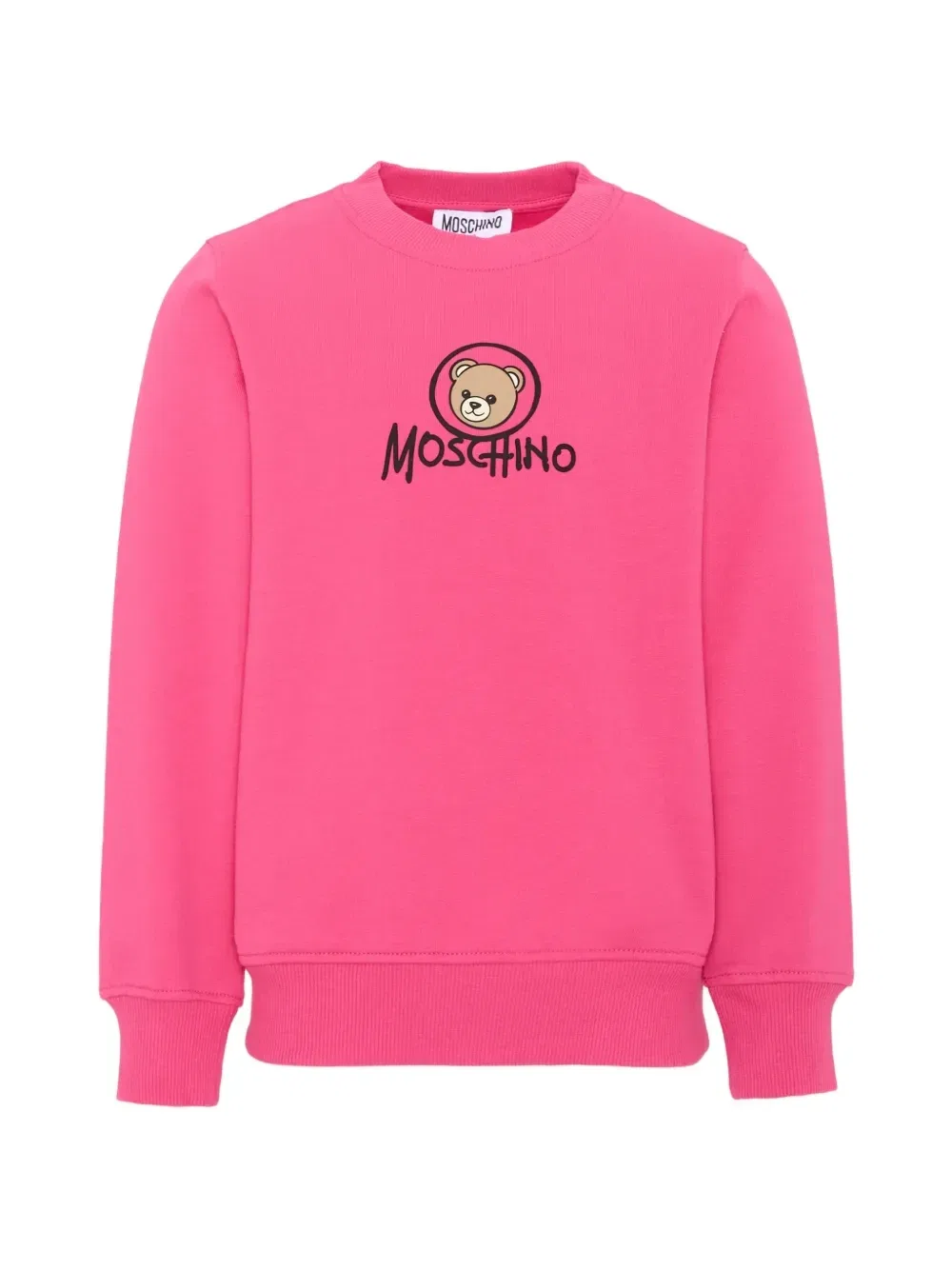 Свитер с логотипом Медведя Тедди Moschino Kids, розовый
