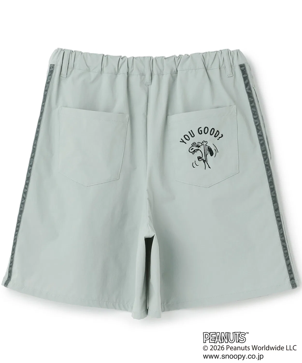 Детские шорты с принтом PEANUTS, с боковыми лампасами, Pom Ponette Junior, Black — фото 2