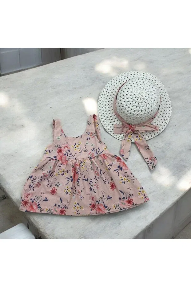 Детское платье для девочек на бретелях Basket Hat Baby Tuas Baby, Pink