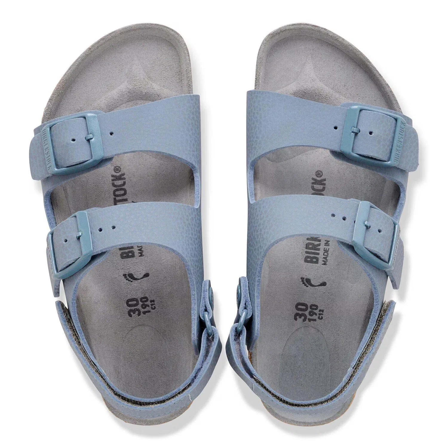 Детские сандалии с двумя ремешками Milano Birkenstock, Grau — фото 4