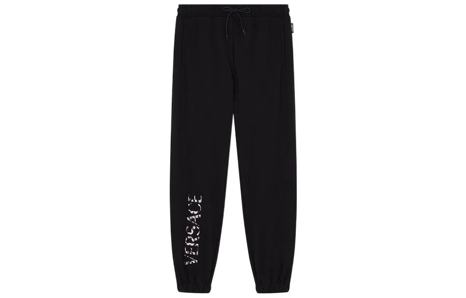 Женские спортивные штаны из трикотажа с принтом VERSACE, Black