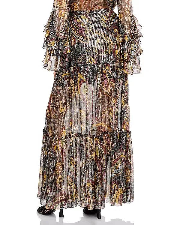 Женская юбка макси с принтом Etro, Printed Black — фото 3