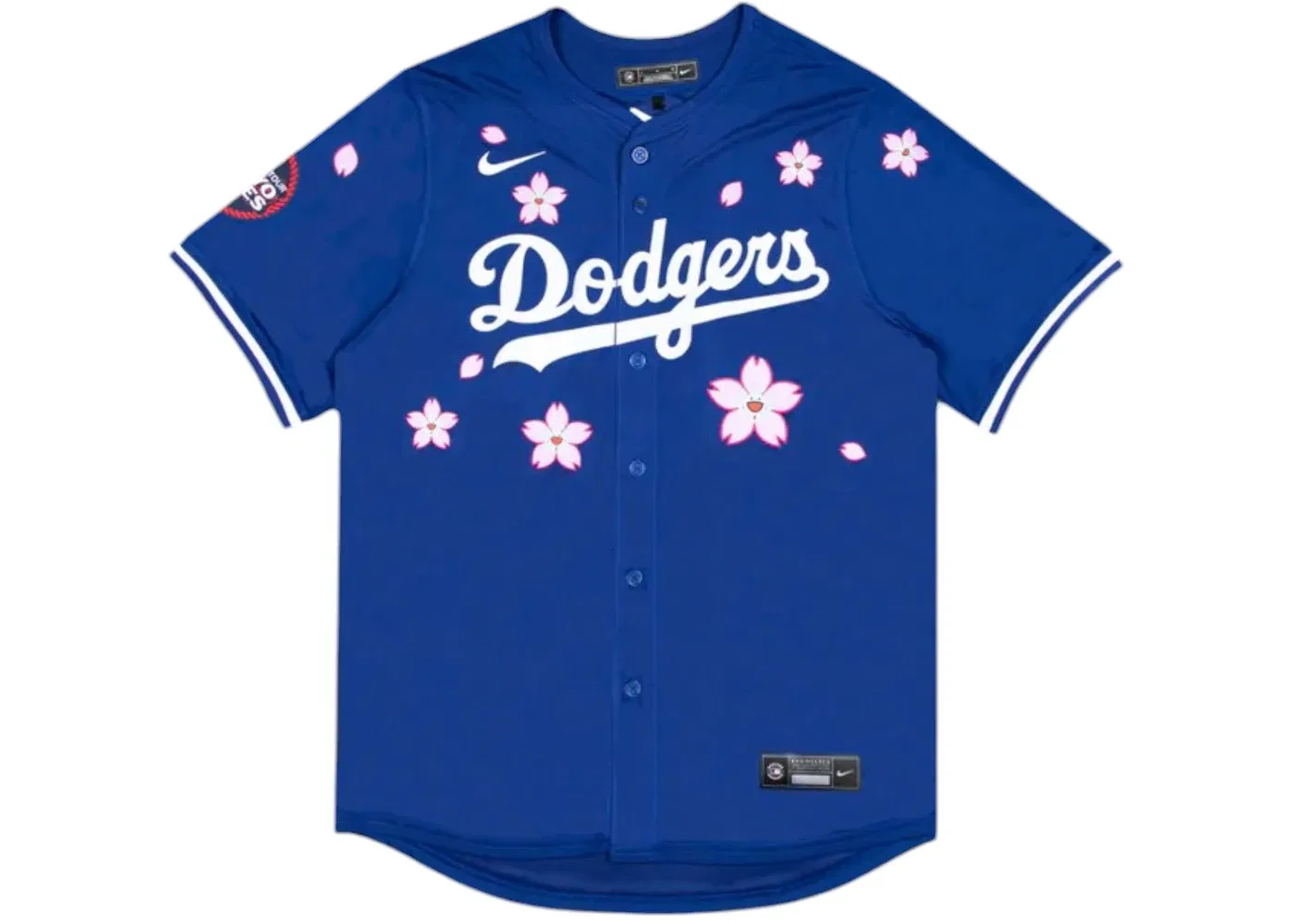Мужская бейсбольная джерси с принтом Nike x Takashi Murakami x MLB World Tour Tokyo Series 2025 Dodgers, Blue