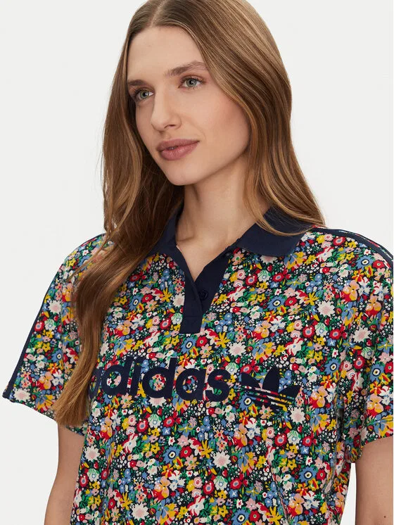 Поло loose fit Liberty London Football Adidas, мультиколор — фото 4