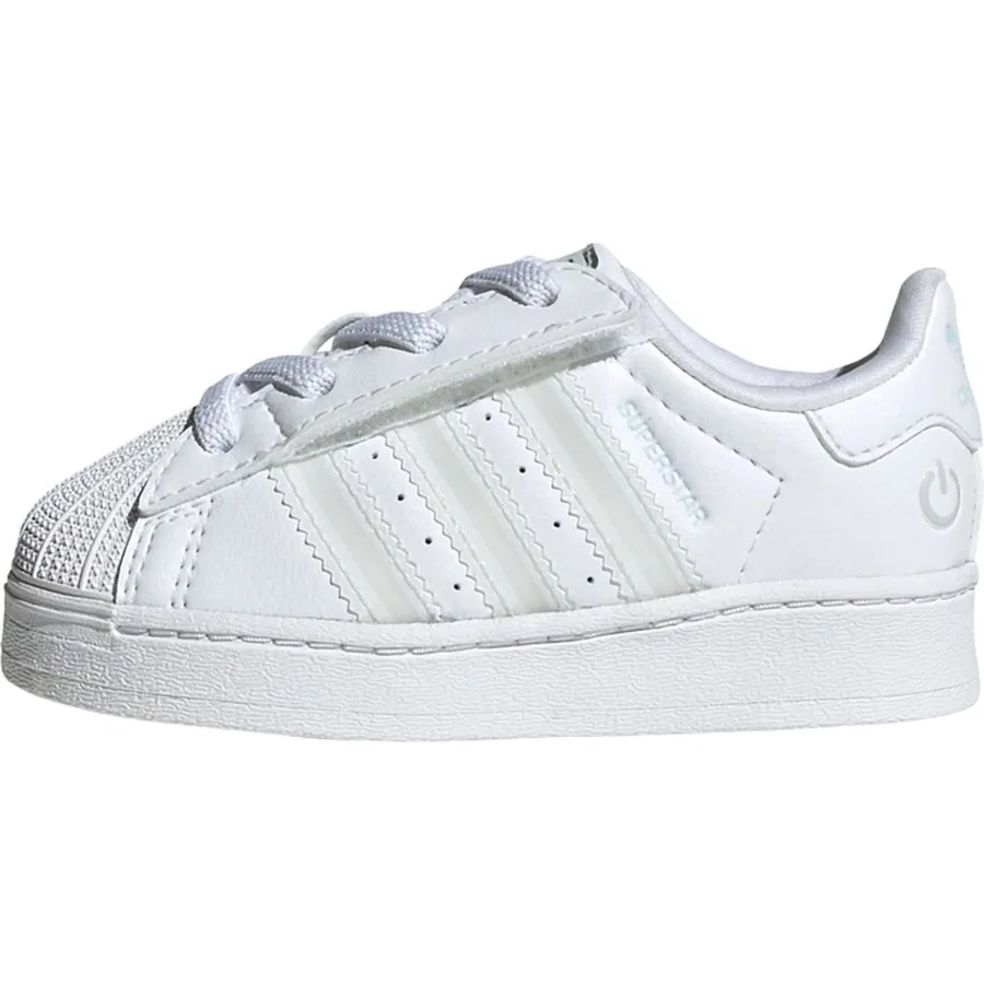 Детские кроссовки с подсветкой Superstar LED Lights Comfort Closure Elastic Lace Shoes adidas, Белый — фото 2