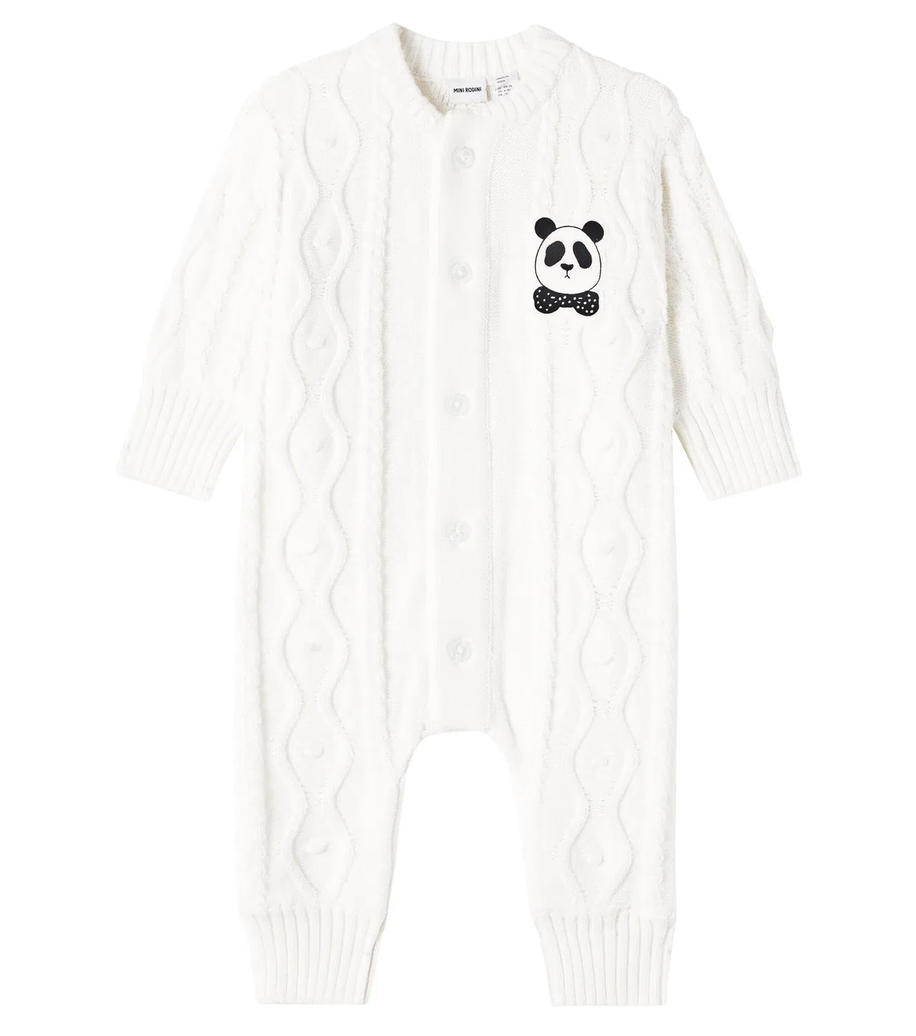 Комбинезон хлопковый Baby Panda Mini Rodini, белый