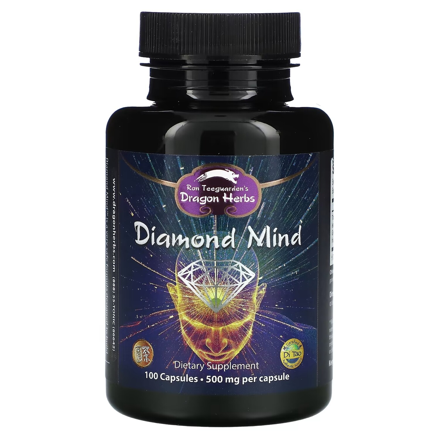 

Добавка Dragon Herbs Diamond Mind, 100 вегетарианских капсул