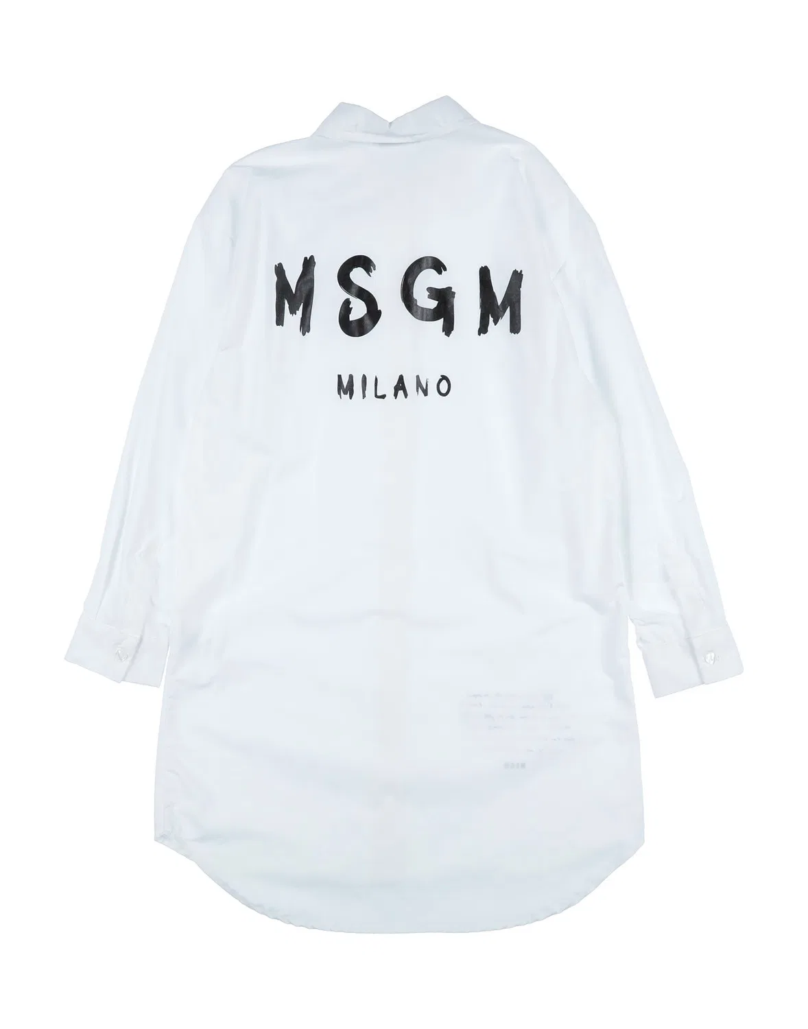 Рубашка из хлопка с принтом Msgm, белый — фото 2