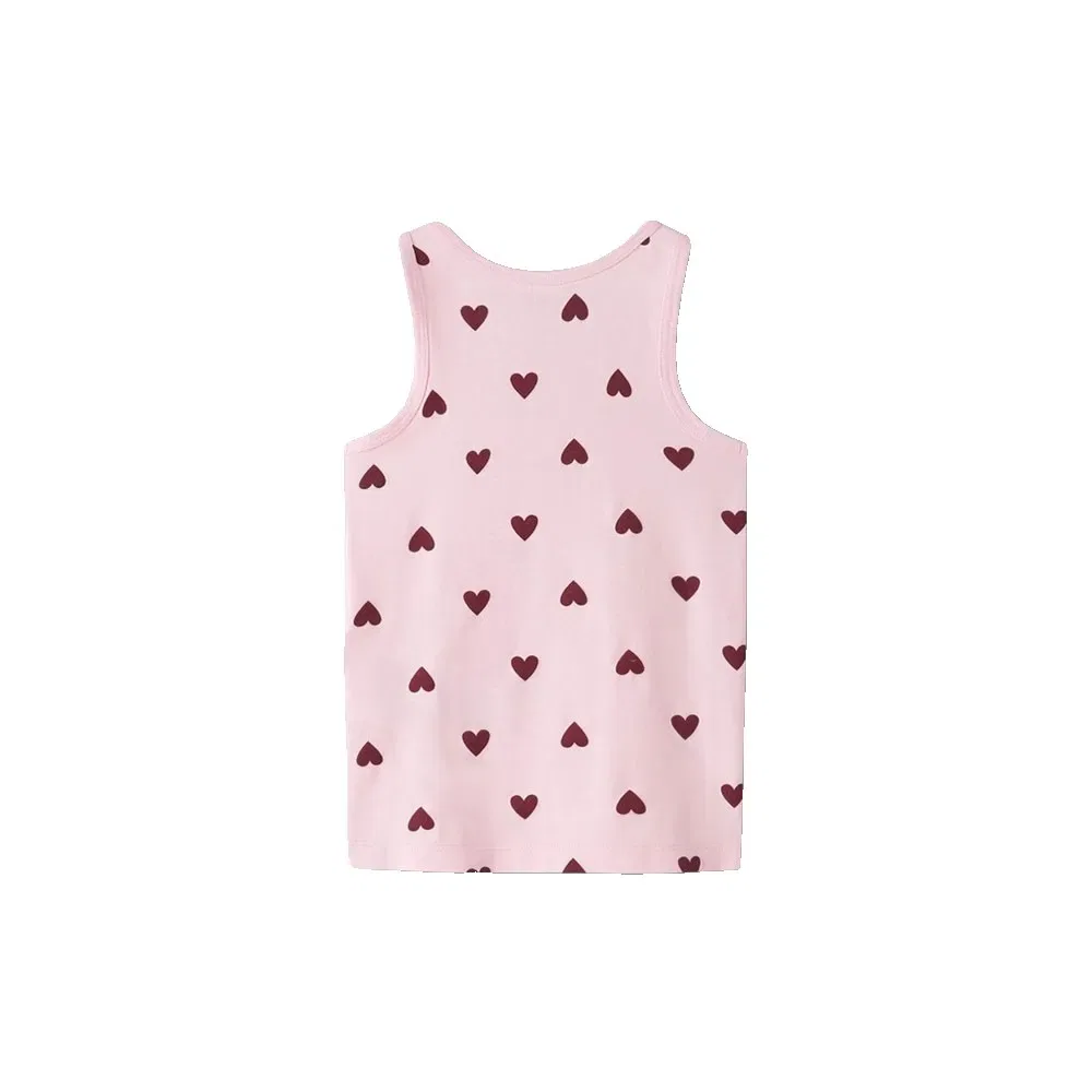 Детские майки с принтом Heart Sleeveless Base Layer 2-Pack Name it, Pink — фото 3