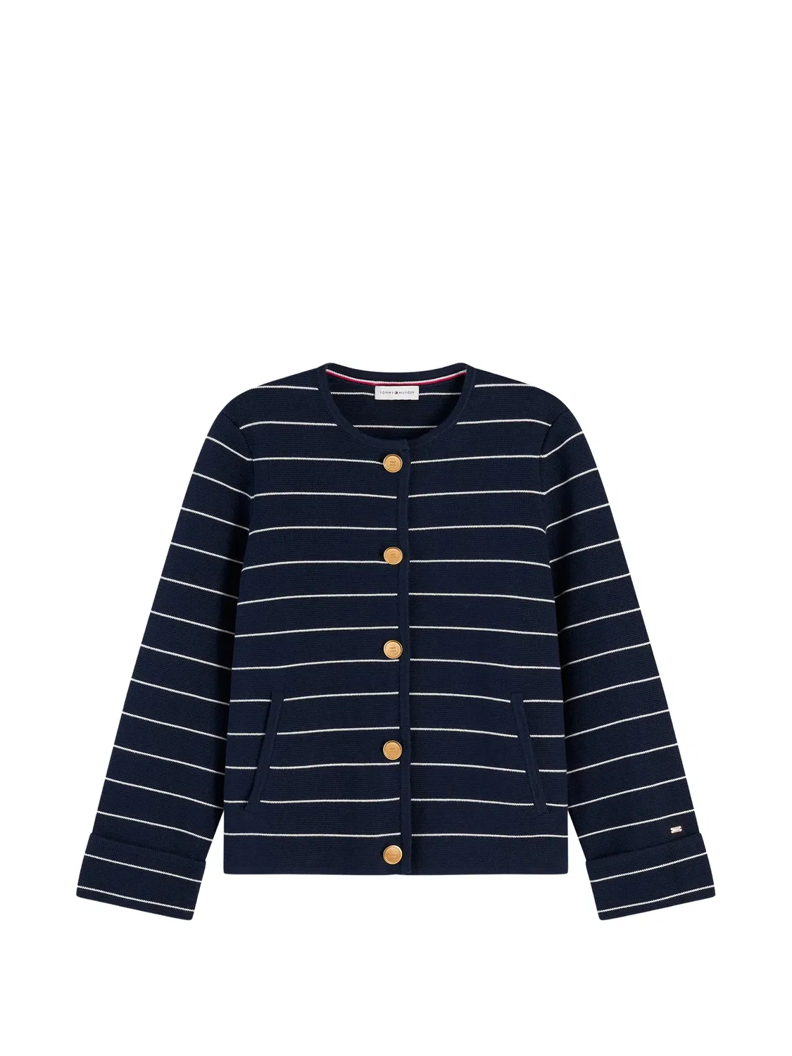 Полосатый кардиган на пуговицах Tommy Hilfiger, синий