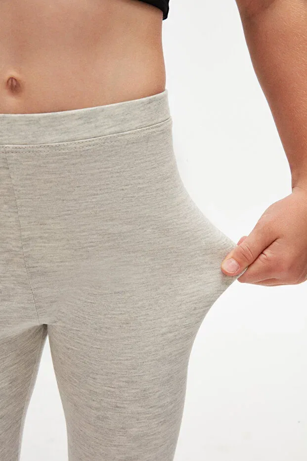 Детские леггинсы для девочек хлопковые Basics Lovetti, Moon Gray — фото 3