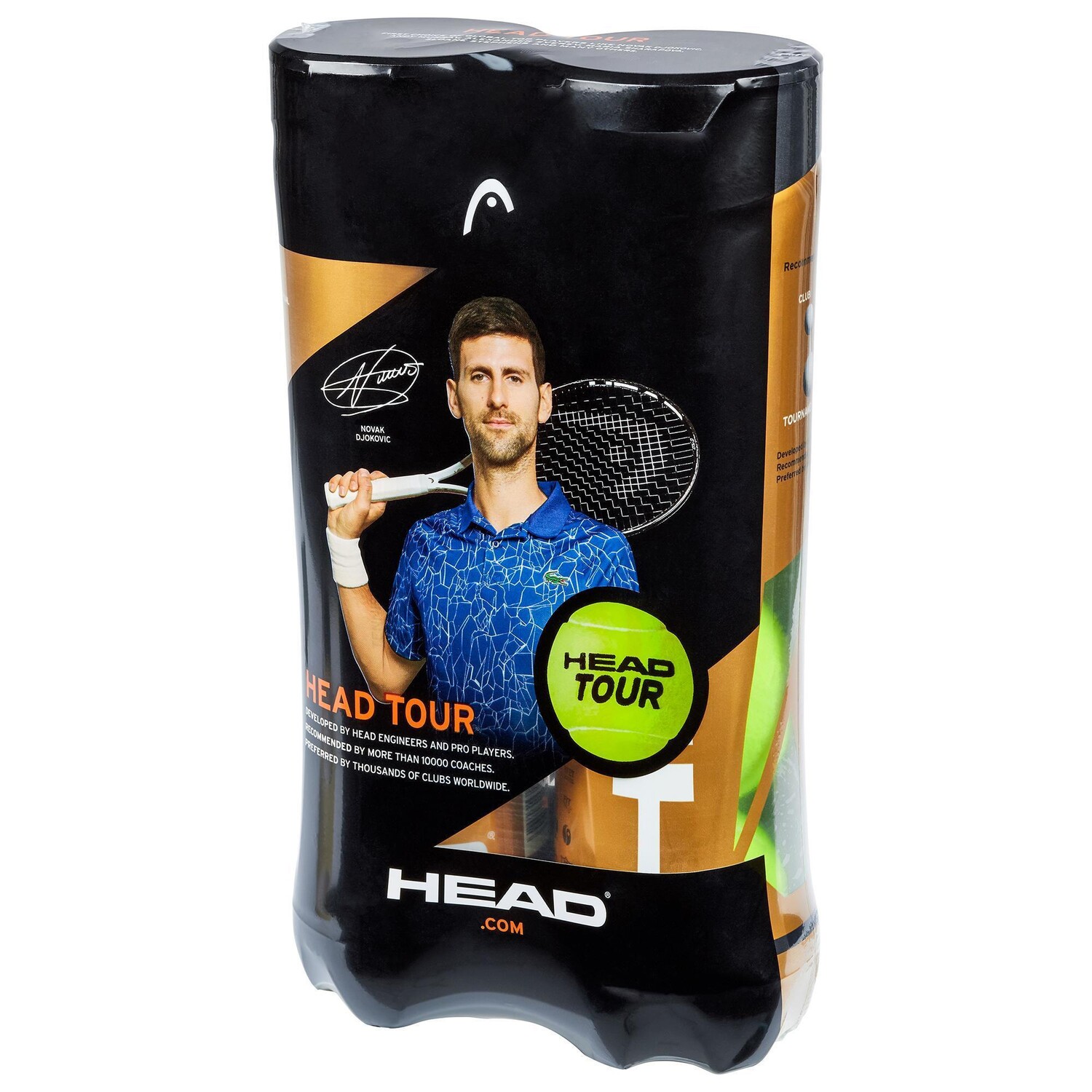 

Теннисные мячи Head Tour, 4 банки, неоново-желтый