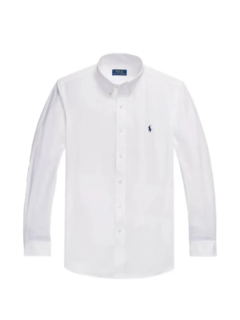 Поплиновая рубашка с вышитым логотипом POLO RALPH LAUREN, белый
