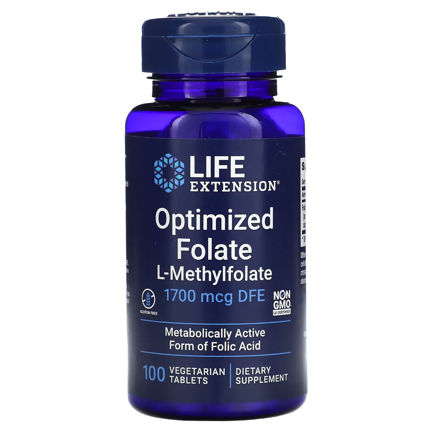 

Оптимизированный Фолат Life Extension, 100 таблеток