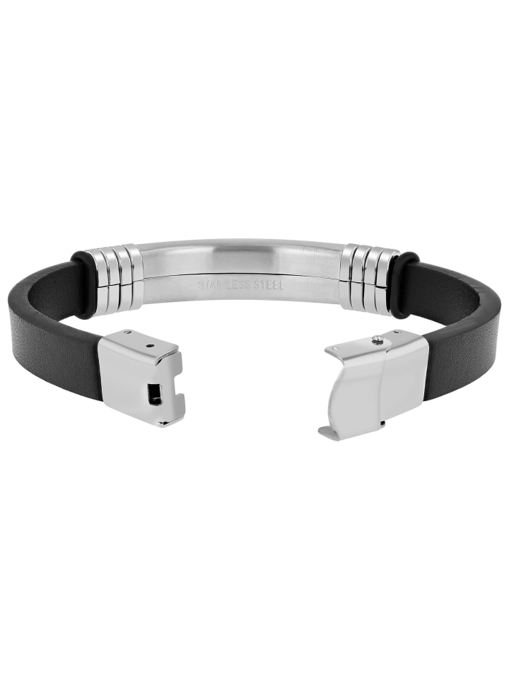 

Adeliás Браслет унисекс - кожаный браслет, 21 см, черный