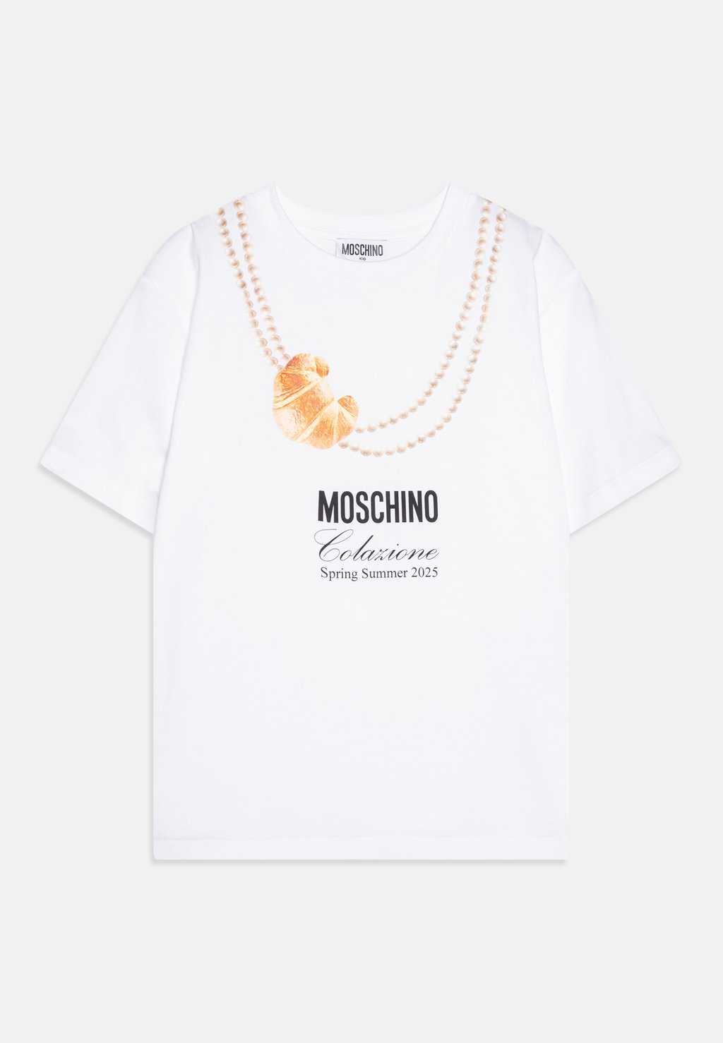 

Футболка с принтом MAXI MOSCHINO, белый