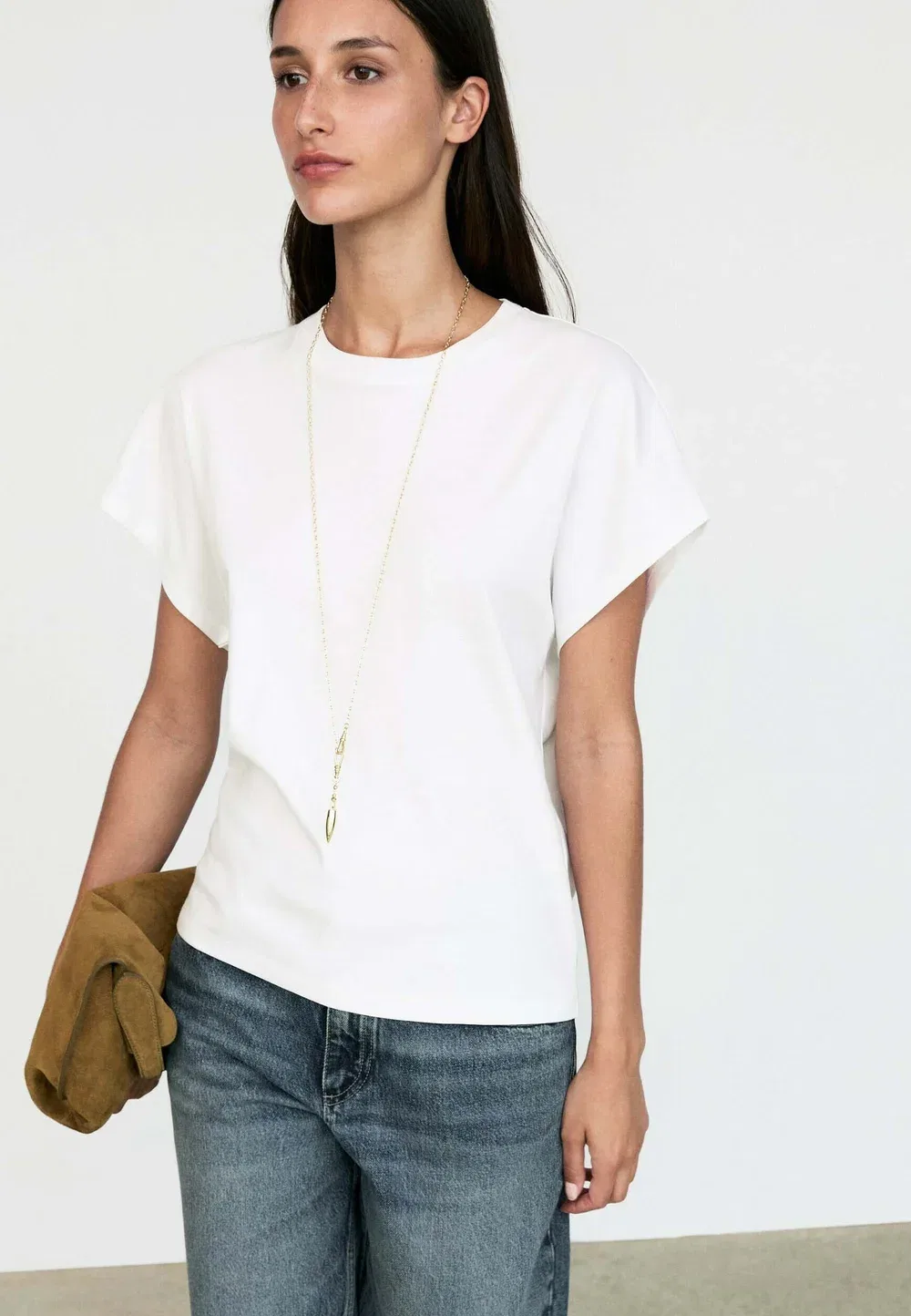 Простая футболка Massimo Dutti, White