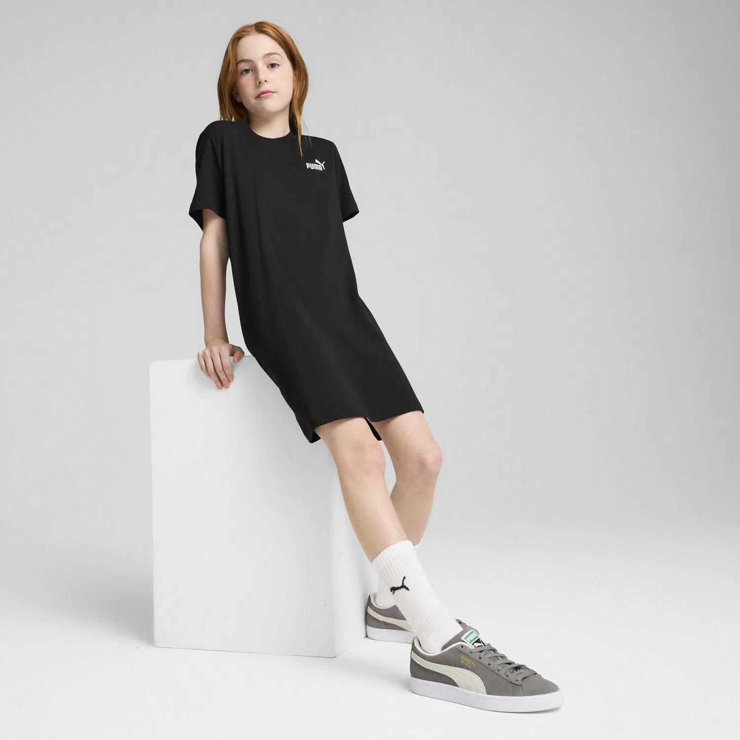 Детское платье с коротким рукавом Essentials Small No. 1 Logo Puma, Черное — фото 4