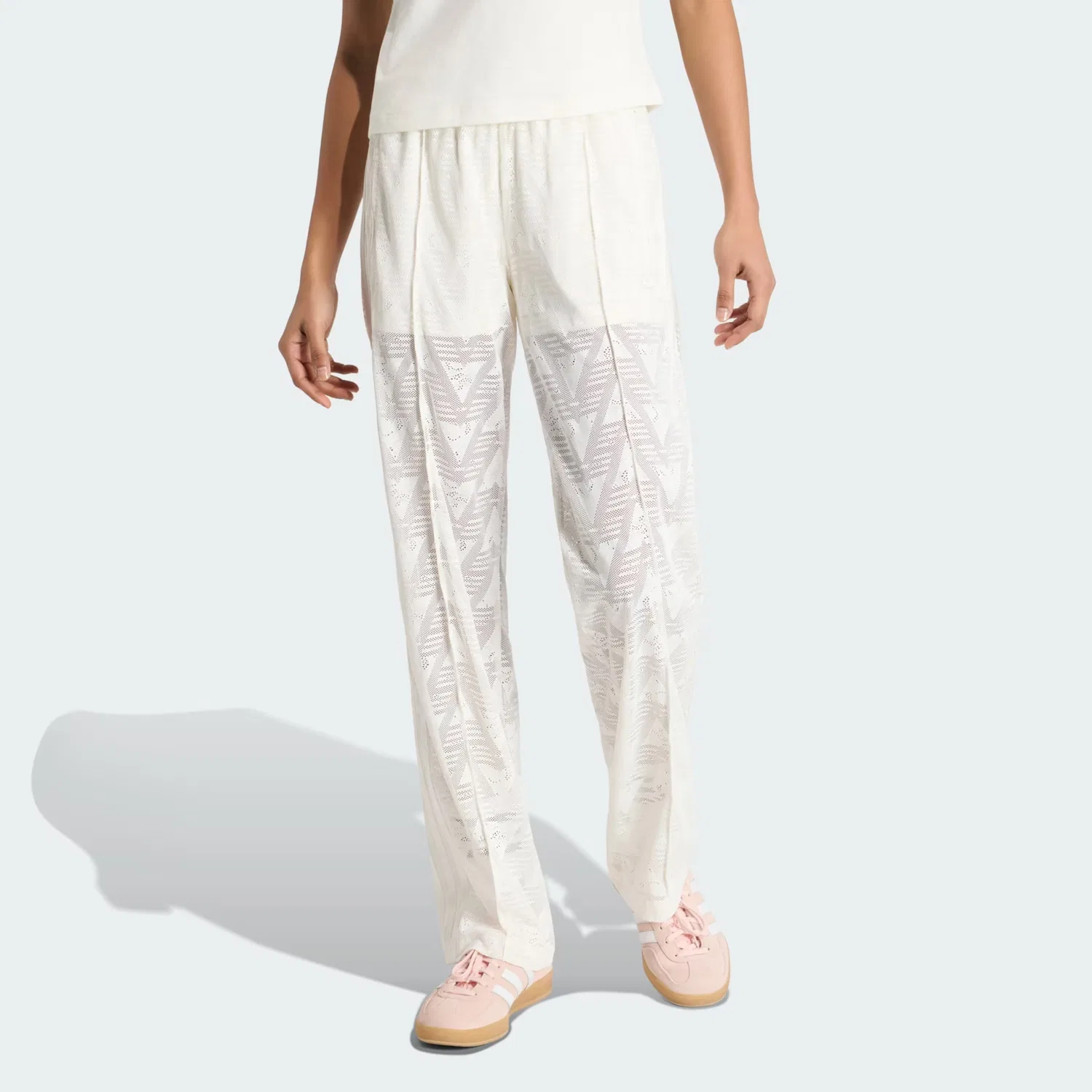Брюки Adidas Originals Regular Pants Firebird Classic белого цвета — фото 2