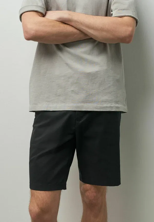 Шорты из хлопка с эластаном Slim Fit - stretch chino shorts 3 pack, Next Ink, Charcoal, черный/синий — фото 2