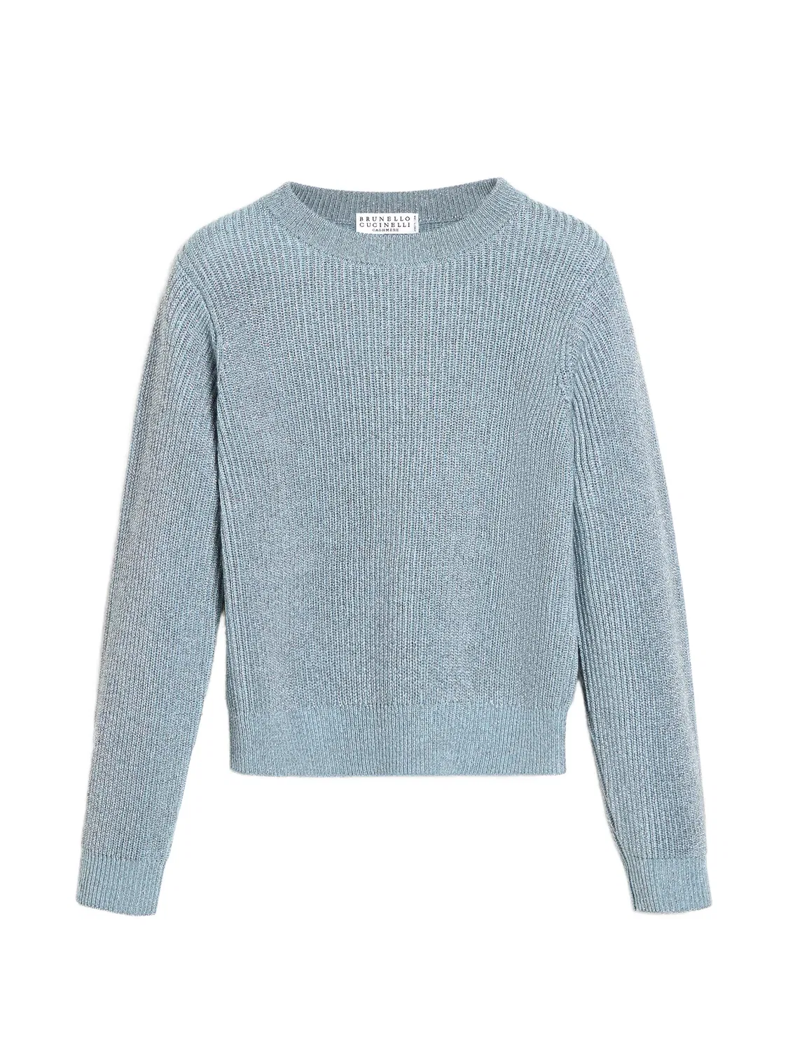 Английский ребристый свитер Brunello Cucinelli Kids, синий