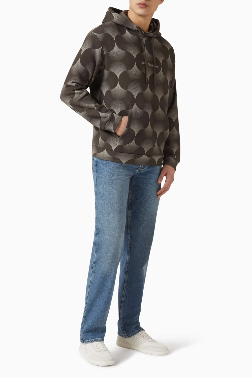 Худи с принтом Geometric Hoodie Emporio Armani — фото 2