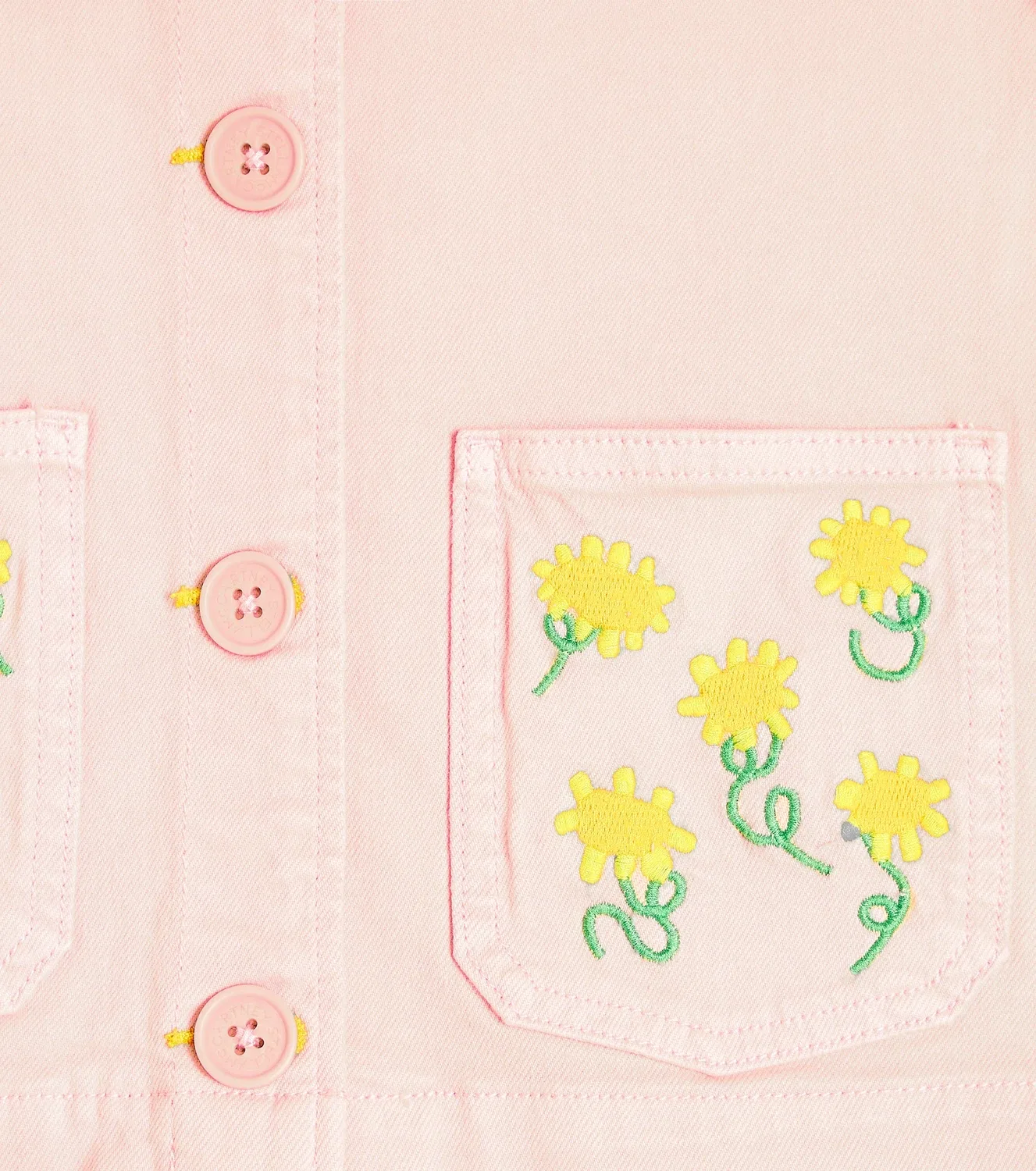 Легкая куртка хлопковая Stella Mccartney Kids, розовый — фото 3