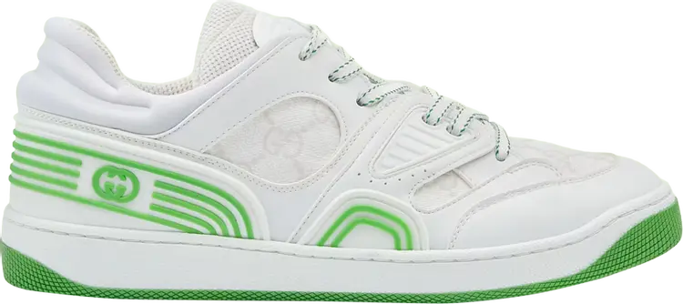 Кроссовки Gucci Wmns Basket White Green, белый