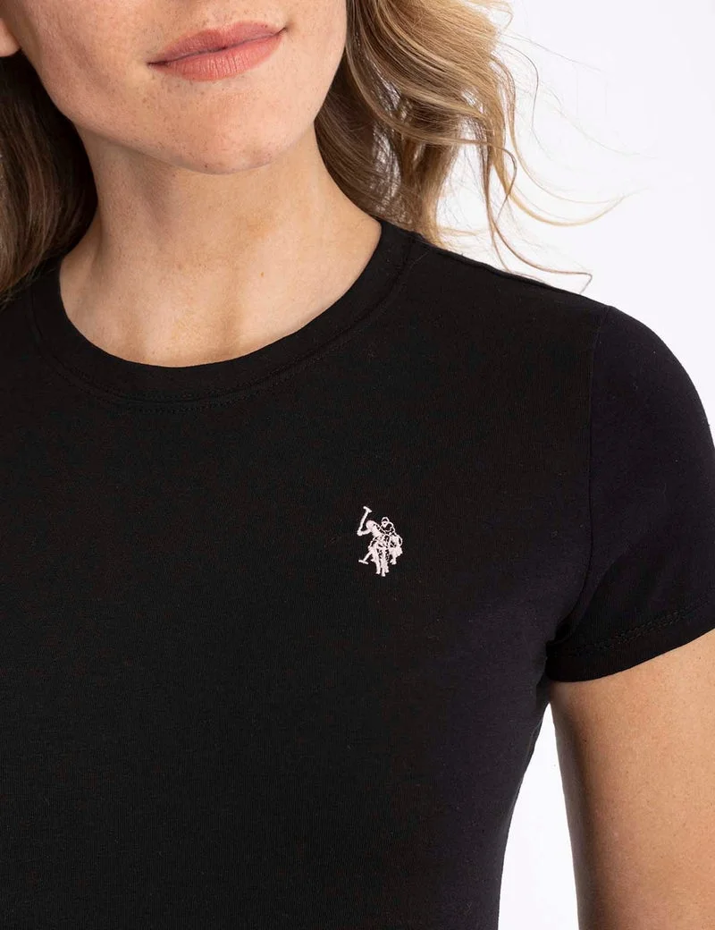 Женская футболка U.S. Polo Assn. Crew Neck, темно-серый — фото 4