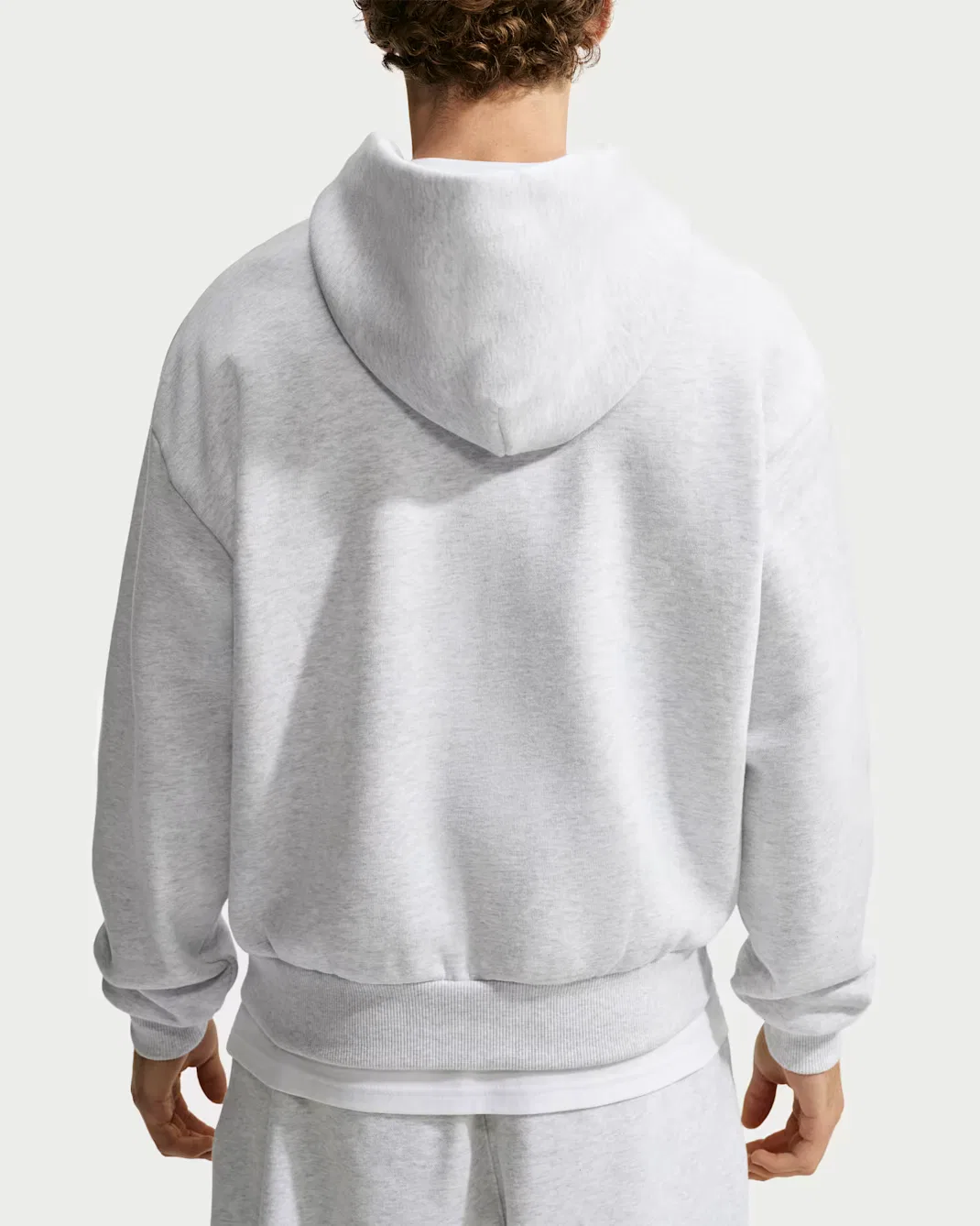 Мужская толстовка на молнии Nike Solo Fleece, Birch Heather/Black — фото 2