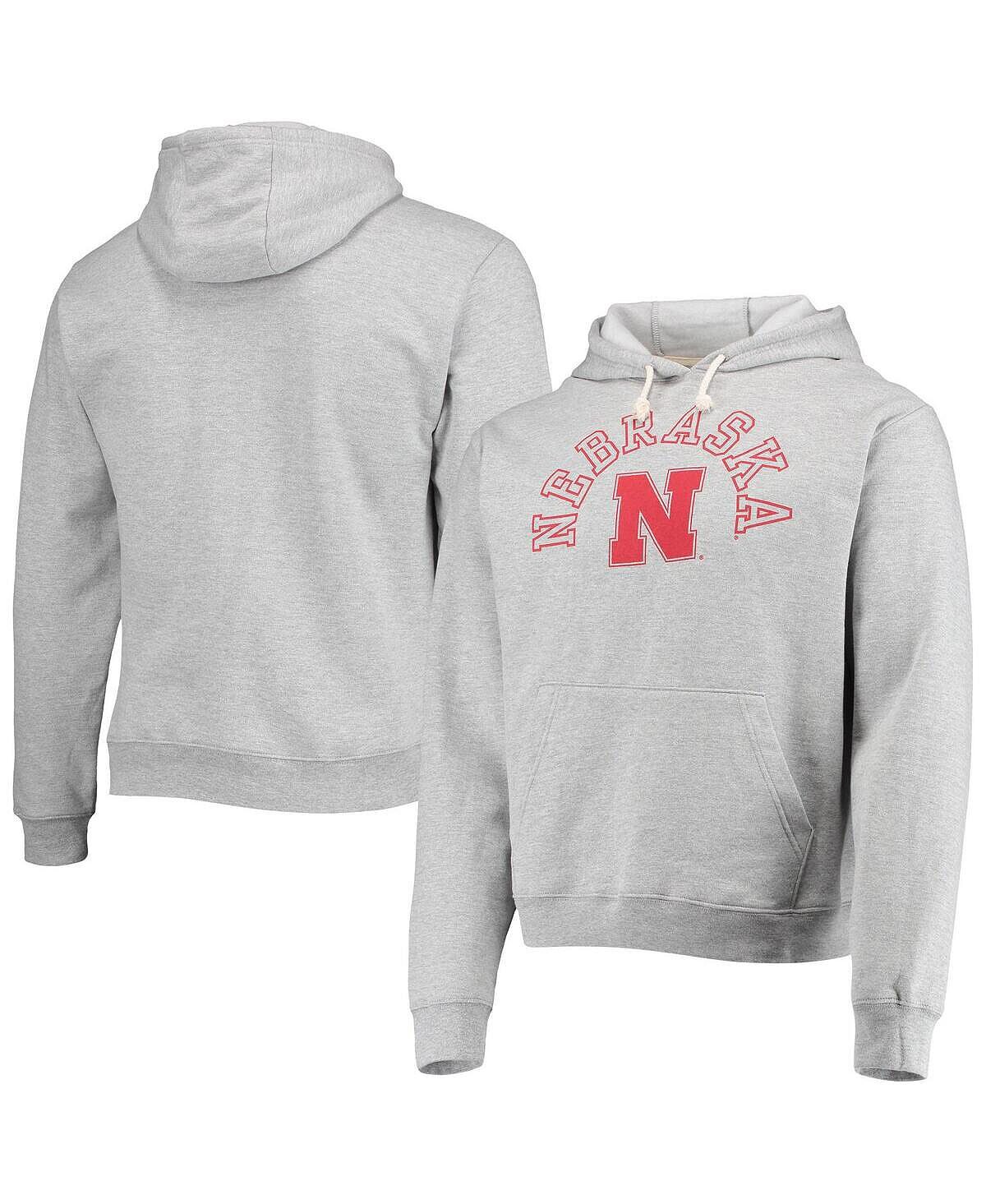 

Мужская флисовая толстовка с капюшоном nebraska huskers seal neuvo essential серого меланжевого цвета League Collegiate Wear, мульти